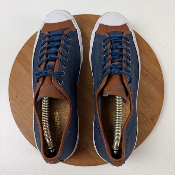 Converse Jack Purcell Nighttime Navy/Tobacco Canvas Sneakers - Picture 5 of 10